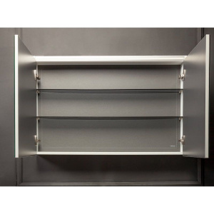 Зеркало-шкаф Armadi Art Vallessi, 100 антрацит, глянец, с подсветкой