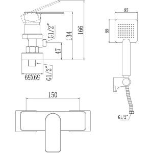 Смеситель для душа Savol S-600705