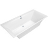 Акриловая ванна Villeroy & Boch Squaro Edge 12 UBQ190SQE2DV-01 190x90 см, с ножками, со сливом-переливом, цвет альпийский белый