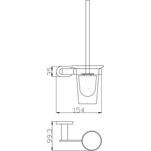 Ершик Rav Slezak Yukon YUA0500CB хром, белый