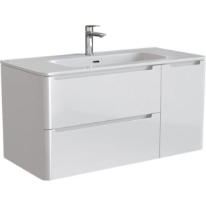 Купить Тумба с раковиной IDDIS Edifice 100 подвесная, белая в Москве с доставкой Тумба с раковиной IDDIS Edifice 100 подвесная, белая