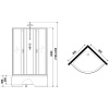 Душевая кабина Niagara Classic NG-6708-14BKT 90x90 см, без крыши, с тропическим душем