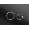 Кнопка смыва Cersanit Twins 64117 стекло, черная