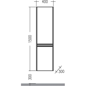 Купить Шкаф-пенал СанТа Уран 40 подвесной, дуб австрийский в Москве с доставкой Шкаф-пенал СанТа Уран 40 подвесной, дуб австрийский