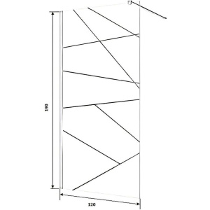 Душевая перегородка Ceruttispa Pick T120 120 см, профиль хром