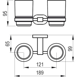 Купить Стакан Ravak Chrome CR 220.00 двойной в Москве с доставкой Стакан Ravak Chrome CR 220.00 двойной