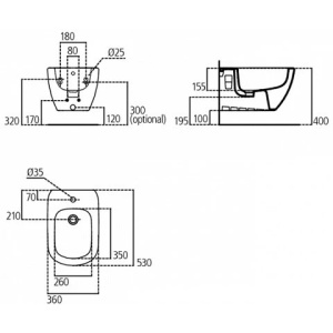 Биде подвесное Ideal Standard Tesi T355201