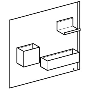 Комплект магнитной доски Geberit Acanto 500.649.JK.2 лавовый матовый