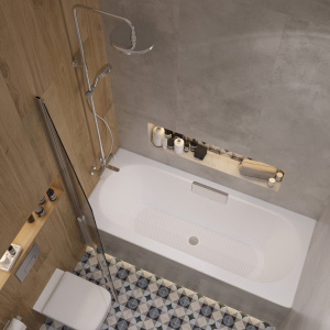 Чугунная ванна Jacob Delafon Volute E6D900-0 180x80 см, с ножками, со сливом-переливом P