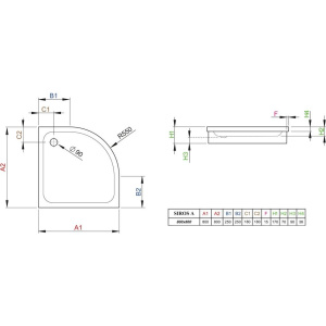 Поддон для душа Radaway Siros A800
