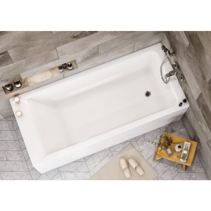 Акриловая ванна Roca Easy 150x70 см, с каркасом, со сливом-переливом