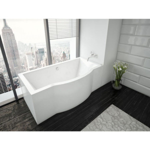 Акриловая ванна Акватек Гелиос GEL180-0000067 180x90 см, с каркасом, с экраном, со сливом-переливом