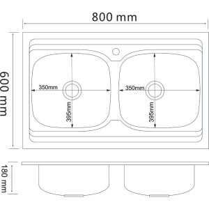 Мойка кухонная РМС MG6 MG6-8060-2