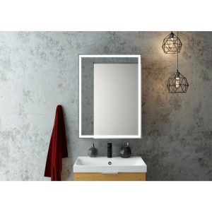 Зеркало-шкаф Art&Max Techno 60 с подсветкой, черное