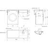 Раковина STWORKI Флом SFnS1200R на стиральную машину, с кронштейном