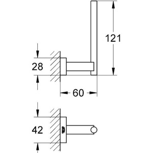 Держатель для запасных рулонов Grohe Essentials Cube 40623001