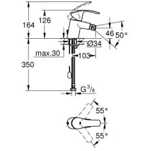 Смеситель для биде Grohe Eurosmart 32927002