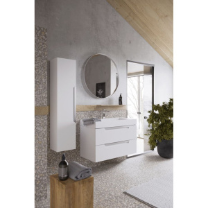 Мебель для ванной Aqwella Cube 90 белая матовая