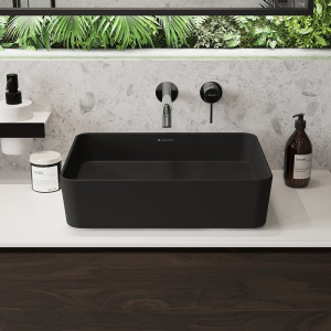 Раковина Aqueduto Espiral ESP0440 50 см, черная матовая