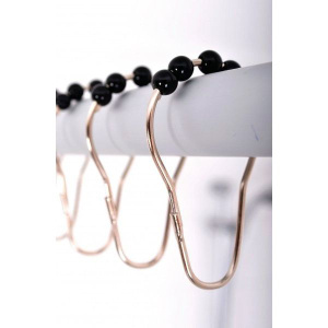 Крючки для шторы Ridder 49560 с чёрными шариками