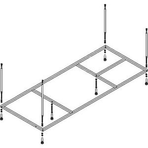 Акриловая ванна Cezares Piave 160x70 см, с каркасом