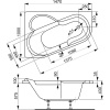 Акриловая ванна Vagnerplast Selena L 145x100 см, угловая, с каркасом, ультрабелая, асимметричная