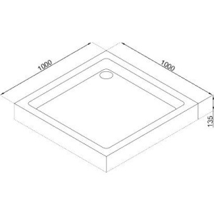 Купить Поддон для душа Black&White Stellar Wind SQ-10H в Москве с доставкой Поддон для душа Black&White Stellar Wind SQ-10H
