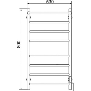 Полотенцесушитель электрический Ника Way 3 80/50, с полкой, матовый белый RAL9016