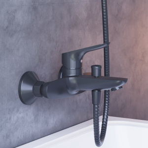 Купить Смеситель для ванны с душем Damixa Jupiter 771000301 черный в Москве с доставкой Смеситель для ванны с душем Damixa Jupiter 771000301 черный