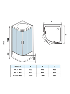Купить Душевая кабина с поддоном WeltWasser HALLE WW500 1002 (10000003243) в Москве с доставкой Душевая кабина с поддоном WeltWasser HALLE WW500 1002 (10000003243)