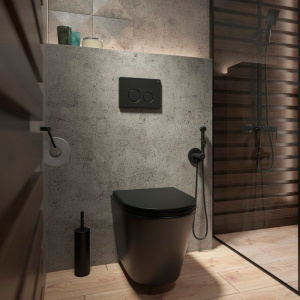 Купить Кнопка смыва IDDIS Unisteel UNS01MBi77 нержавеющая сталь, черная в Москве с доставкой Кнопка смыва IDDIS Unisteel UNS01MBi77 нержавеющая сталь, черная