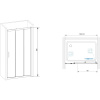 Душевой уголок RGW Passage PA-13+90 см (129-131)x90x195 профиль хром, стекло прозрачное