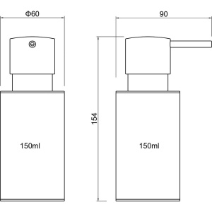 Дозатор Акватек Оберон AQ4229MB матовый черный