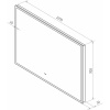 Зеркало DIWO Элиста, 120 черное, с подсветкой светодиодной, прямоугольное, инфракрасный выключатель