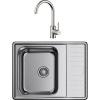 Комплект Мойка кухонная Omoikiri Sagami 63 + Смеситель Shinagawa BN нержавеющая сталь