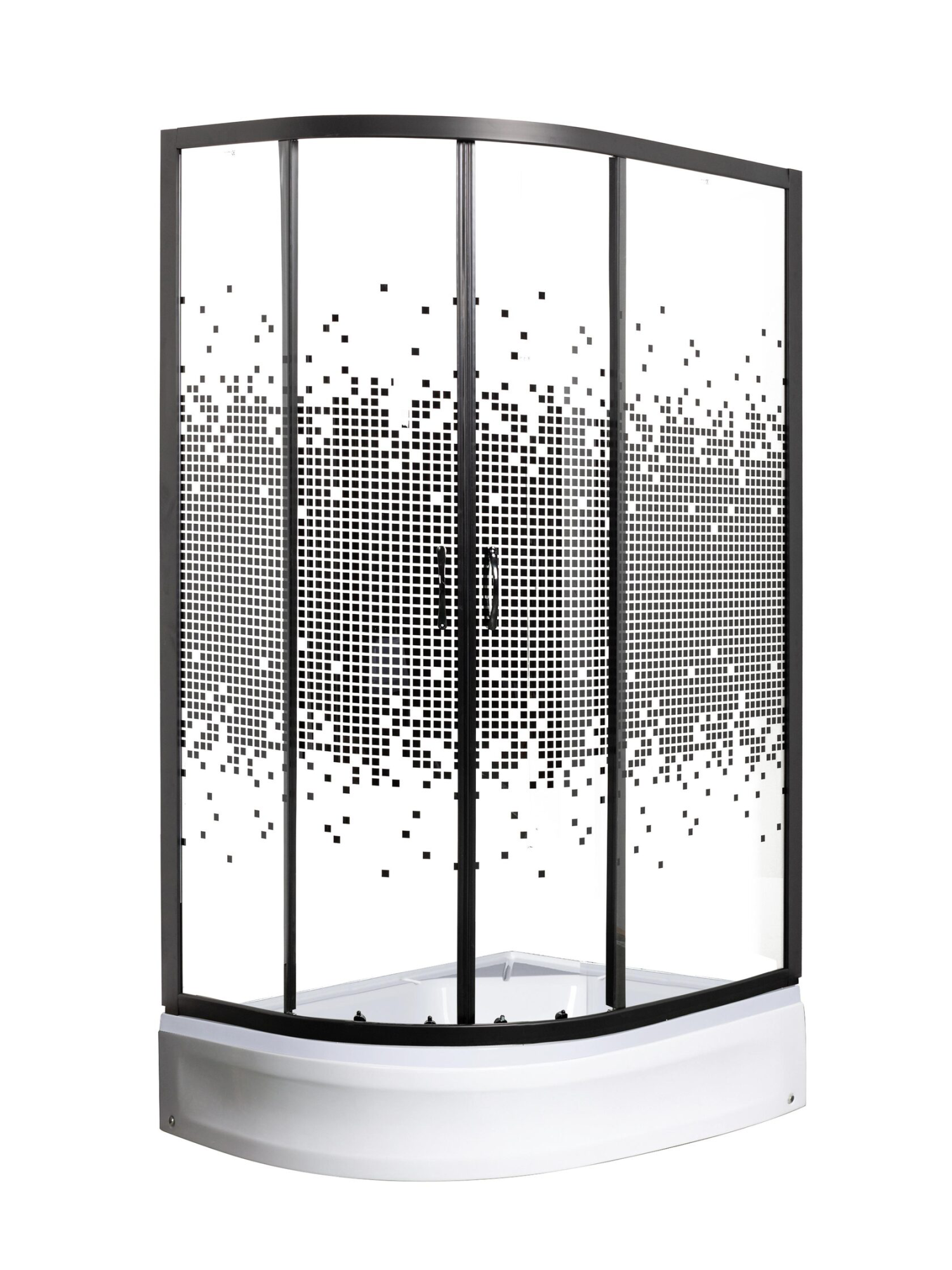 Душевое ограждение без поддона Черные МОНОМАХ ДУ 100/80/180 МЗ BL L/R (10000008626)