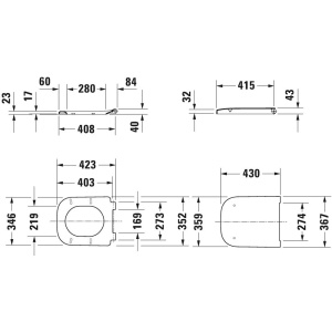 Крышка-сиденье Duravit Happy D.2 с микролифтом 0064591300