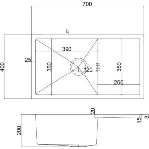 Мойка кухонная Domaci Равенна PVD DMB-124 брашированная сталь