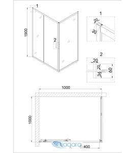 Душевой уголок Niagara NG-62-10A-A100