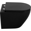 Комплект Унитаз подвесной BelBagno Colorato BB062CHR-MB матовый черный + Крышка BB062SC-MB матовая черная + Инсталляция TECE Now 9400414 4 в 1 с кнопкой смыва