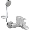 Смеситель для ванны с душем MEGA Snow MG-SH01 + Душевой гарнитур STWORKI Дублин HFDB91100 хром