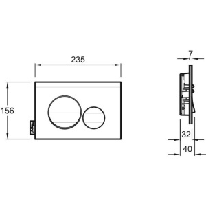 Кнопка смыва Jacob Delafon E20859-00-MWH белая