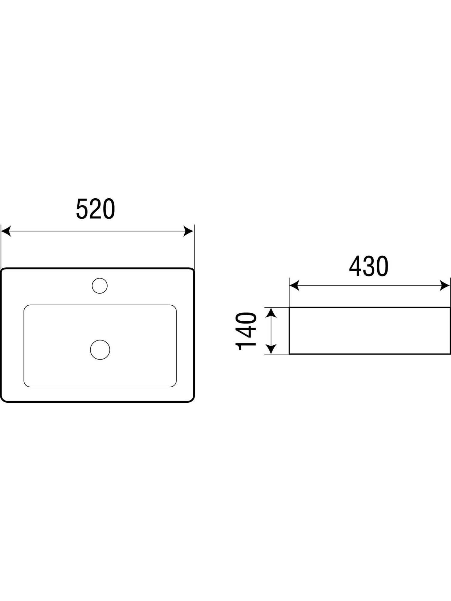 Раковина накладная 520х430х140 WeltWasser AISBACH 5030 (10000003880)