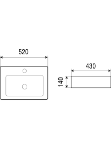 Раковина накладная 520х430х140 WeltWasser AISBACH 5030 (10000003880)