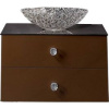 Тумба с раковиной Armadi Art NeoArt 80, шоколад с ручками Crystal хром