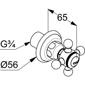 Вентиль Kludi 1926 518150520 cold, хром
