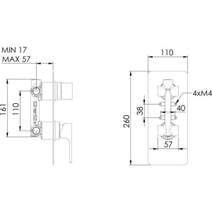 Купить Смеситель для ванны с душем Remer Absolute AU93 С ВНУТРЕННЕЙ ЧАСТЬЮ в Москве с доставкой Смеситель для ванны с душем Remer Absolute AU93 С ВНУТРЕННЕЙ ЧАСТЬЮ