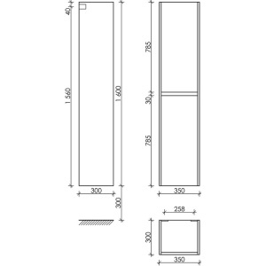 Шкаф-пенал Sancos Smart 35 см дуб бардолино