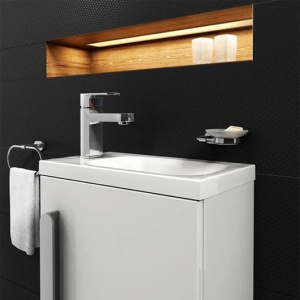 Купить Умывальник Ravak Chrome 40x22 см (левый) XJGL1100000 в Москве с доставкой Умывальник Ravak Chrome 40x22 см (левый) XJGL1100000