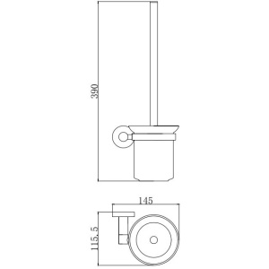 Ершик для унитаза Aquatek Вега AQ4010MB черный